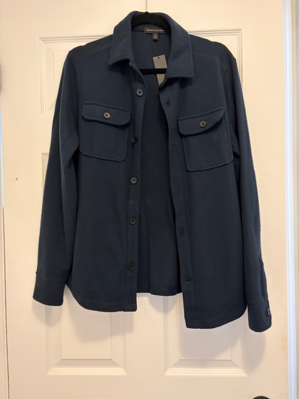 Banana Republic Navy Utility Button-Front Jacket